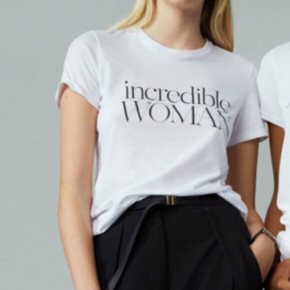Ninety Percent x Net-A-Porter Incredible Women White T-Shirt Large - Picture 2 of 7